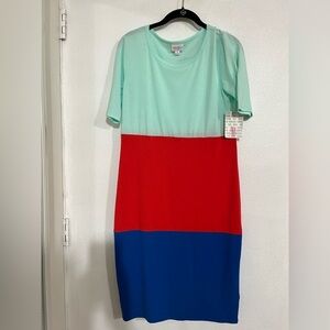 Lula Roe tricolor dress NWT M